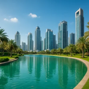 Dubai Media City Lagoons Area
