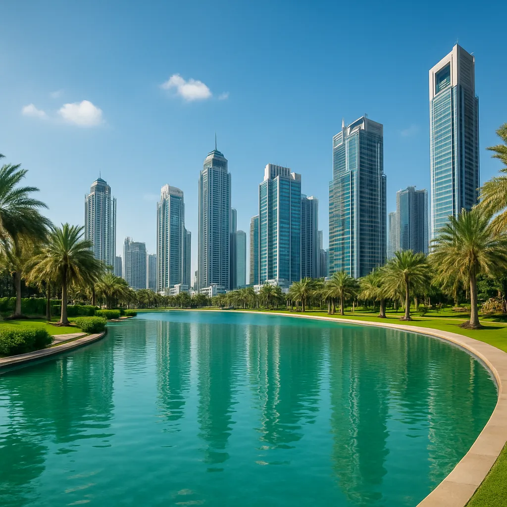 Dubai Media City Lagoons Area